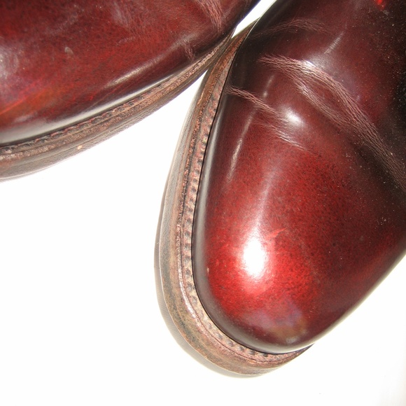 FLORSHEIM Burgundy Plain Toe Oxfords, 10 3 E main image 8